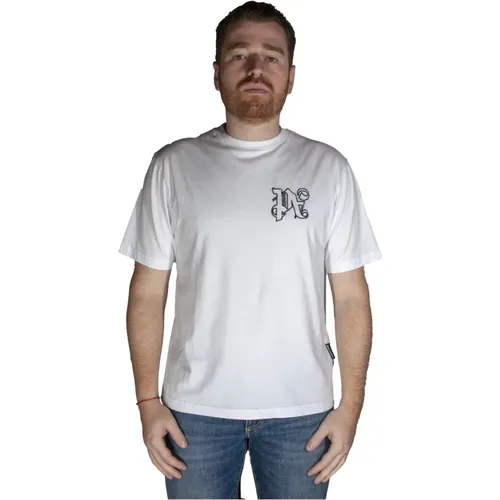 Iconic PA Logo T-Shirt, , male, Sizes: L - Palm Angels - Modalova
