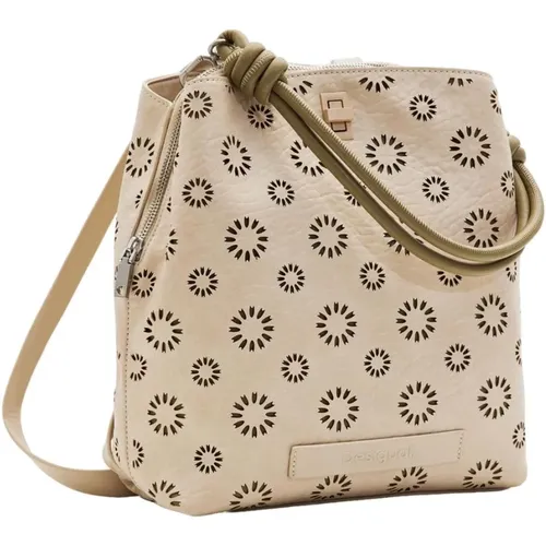Stilvolle Bedruckte Handtasche mit Reißverschluss - Desigual - Modalova