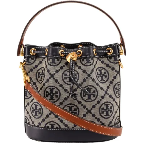 Canvas Bucket Bag with Embroidered Logo , female, Sizes: ONE SIZE - TORY BURCH - Modalova