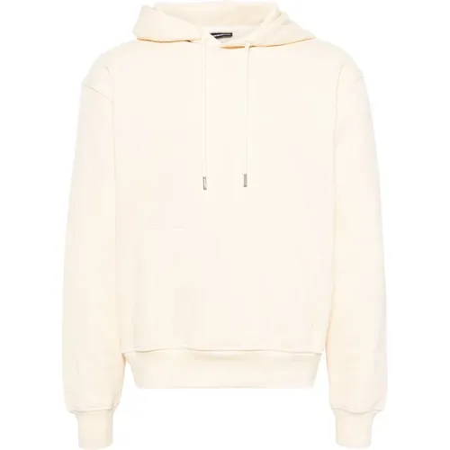 Embroidered Logo Sweatshirt in Light Yellow , male, Sizes: S, L - Jacquemus - Modalova