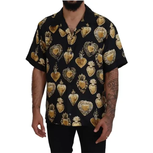 Short Sleeve Shirts , Herren, Größe: M - Dolce & Gabbana - Modalova