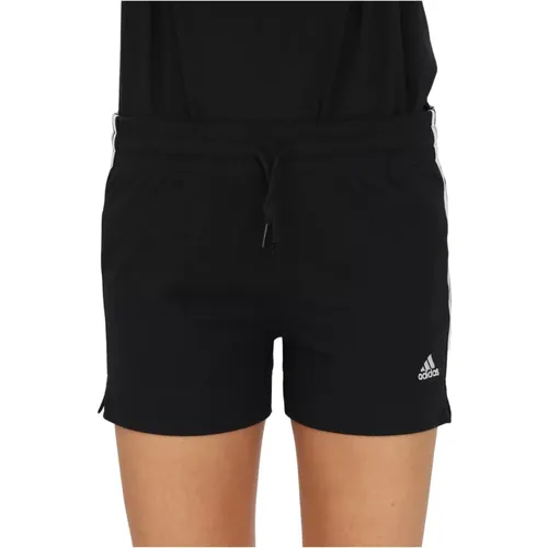 Schwarze sportliche Shorts für Damen mit seitlichen Streifen , Damen, Größe: XS - Adidas - Modalova