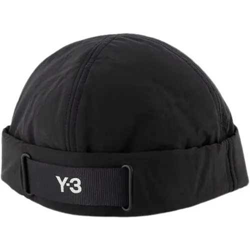 Schwarze Synthetische Mütze - Stil , unisex, Größe: ONE Size - Y-3 - Modalova