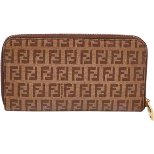 Pre-owned Coated canvas wallets , female, Sizes: ONE SIZE - Fendi Vintage - Modalova