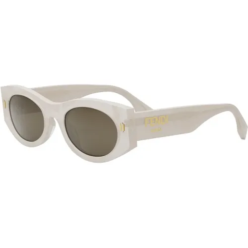 Luxury Oval Sunglasses , unisex, Sizes: 52 MM - Fendi - Modalova