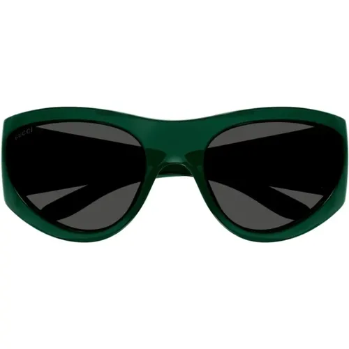 Sonnenbrille mit Metall-Logo-Platte - Gucci - Modalova
