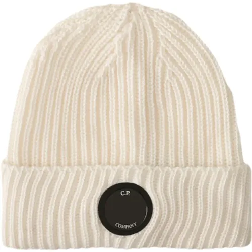 Lens Beanie in Extrafine Wool , male, Sizes: ONE SIZE - C.P. Company - Modalova