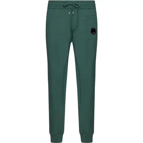 Emerald Jersey Trousers with Lens Detail , male, Sizes: M, L, S - C.P. Company - Modalova
