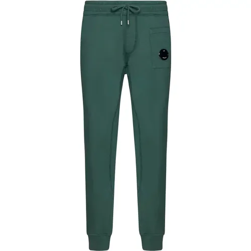 Emerald Jersey Trousers with Lens Detail , male, Sizes: S - C.P. Company - Modalova