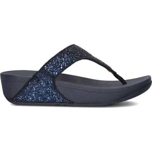 Blaue Glitzer Sandalen Lulu Stil , Damen, Größe: 43 EU - FitFlop - Modalova