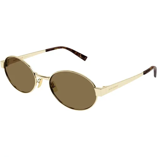 Vintage Oval Sunglasses New Wave Style , unisex, Sizes: 55 MM - Saint Laurent - Modalova