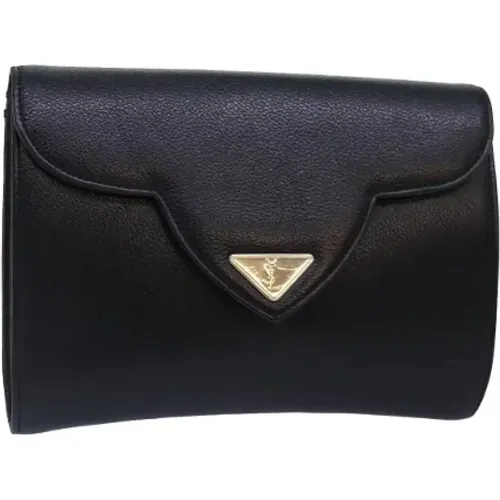 Pre-owned Leather clutches , female, Sizes: ONE SIZE - Yves Saint Laurent Vintage - Modalova