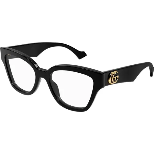 Schwarze Brillengestelle , unisex, Größe: 50 MM - Gucci - Modalova