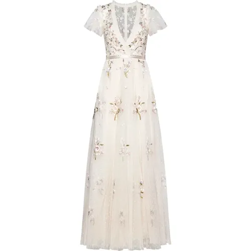 Floral Embroidered Dress , female, Sizes: 2XS, M - Needle & Thread - Modalova