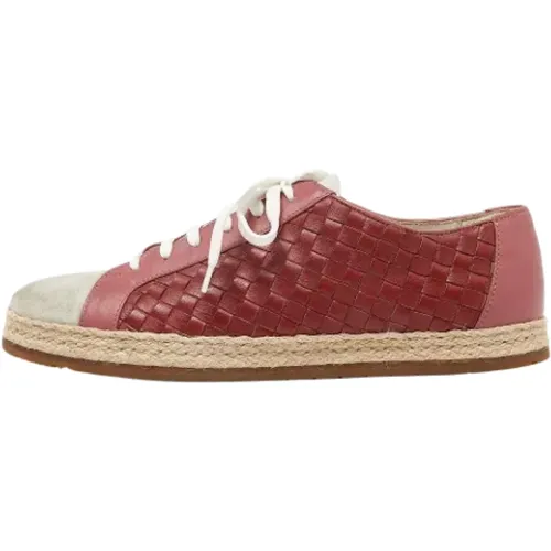 Pre-owned Leather sneakers , female, Sizes: 6 1/2 UK - Bottega Veneta Vintage - Modalova