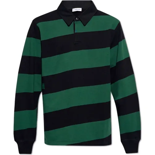 Gestreiftes Poloshirt , Herren, Größe: M - Burberry - Modalova