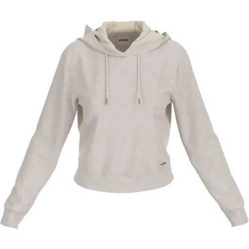 Beiger Damen Sweatshirt , Damen, Größe: M - Guess - Modalova