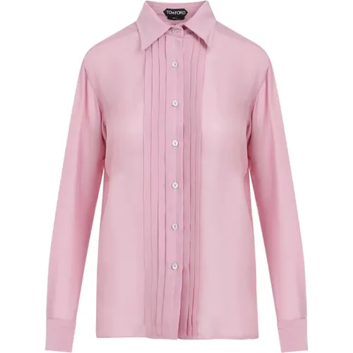 Silk Batiste Shirt , female, Sizes: 2XS - Tom Ford - Modalova