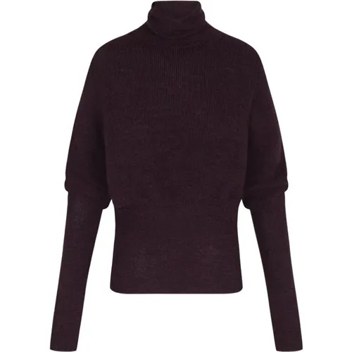 Kaia, burgundy turtleneck jersey , female, Sizes: XL, L, S, M - Cortana - Modalova