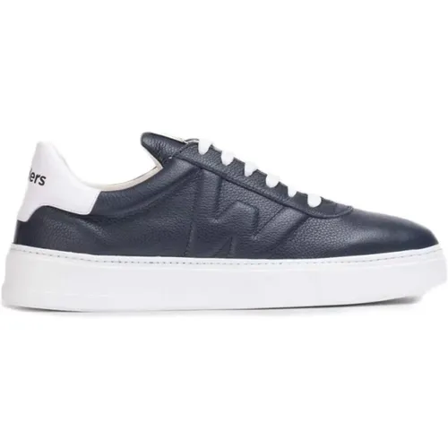 Blauer Ledersneaker für Herren - Wonders - Modalova