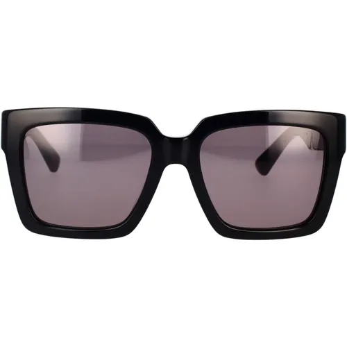 Damen Rechteckige Sonnenbrille Bv1198Sa 001 , Damen, Größe: 55 MM - Bottega Veneta - Modalova