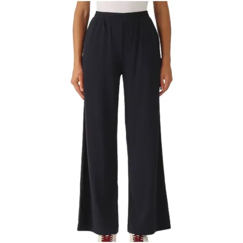 Fließende gerade Bein Jersey Hose , Damen, Größe: XS - Max Mara - Modalova