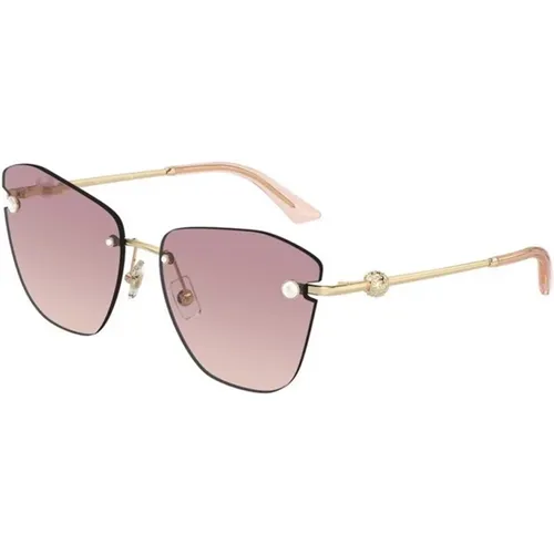 Gradient Brown and Purple Sunglasses , female, Sizes: 59 MM - Jimmy Choo - Modalova