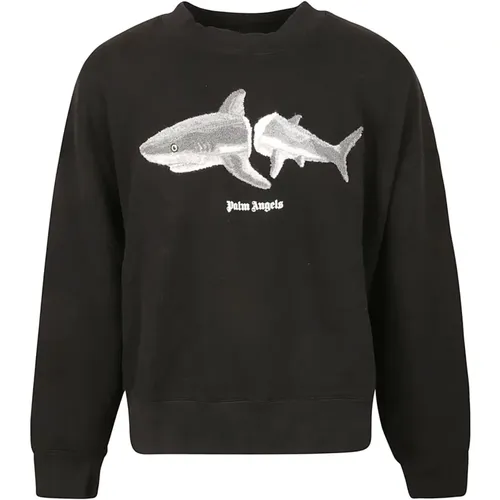 Shark Sweatshirt , Herren, Größe: 2XL - Palm Angels - Modalova