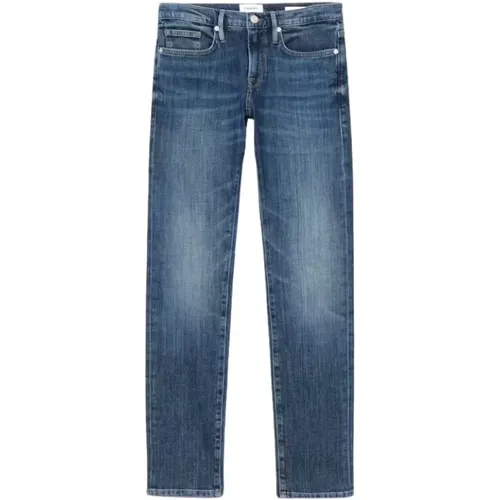 Slim Straight Leg Jeans , Herren, Größe: W40 - Frame - Modalova
