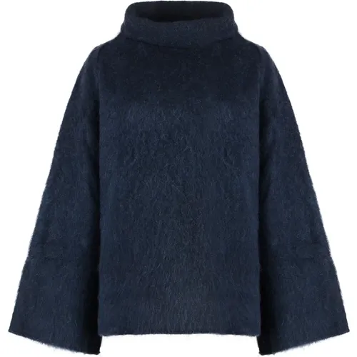 Glockenärmel Wollmischung Rollkragenpullover - Malo - Modalova