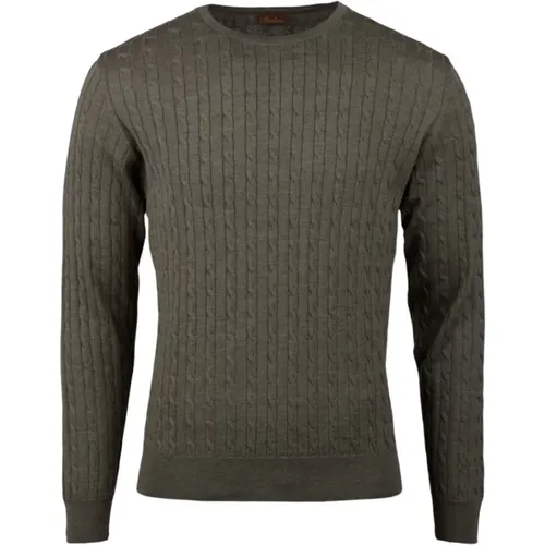Cable Knit Wool Sweater , male, Sizes: M, XL, 2XL, L - Stenströms - Modalova