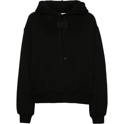 Logo Print Hooded Sweater , female, Sizes: S, M, XS - alexander wang - Modalova