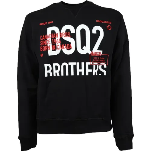 Stylish Logo Sweatshirt Upgrade , male, Sizes: L, M, 2XL - Dsquared2 - Modalova