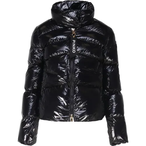 Padded Coat with Glossy Finish , female, Sizes: S, XS - pinko - Modalova