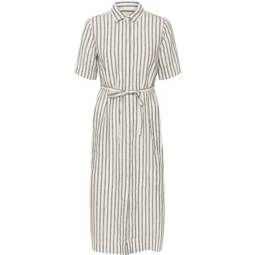 Black Stripe Linen Dress , female, Sizes: 2XS, XS, L, 2XL, S, M - Part Two - Modalova