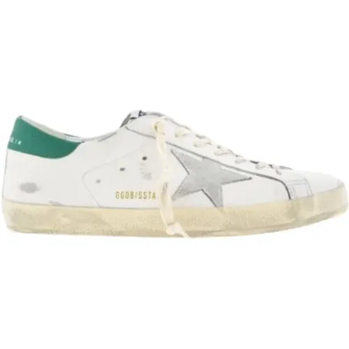 Green Heel Super-Star Sneakers , male, Sizes: ONE SIZE - Golden Goose - Modalova