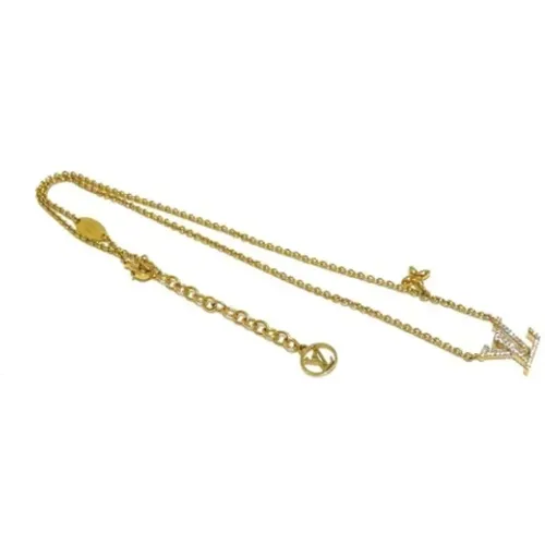 Pre-owned Gold necklaces , female, Sizes: ONE SIZE - Louis Vuitton Vintage - Modalova