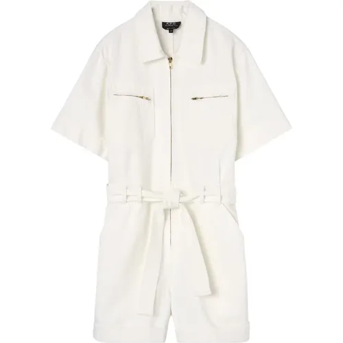 Belted White Dress , female, Sizes: M, XS - A.p.c. - Modalova