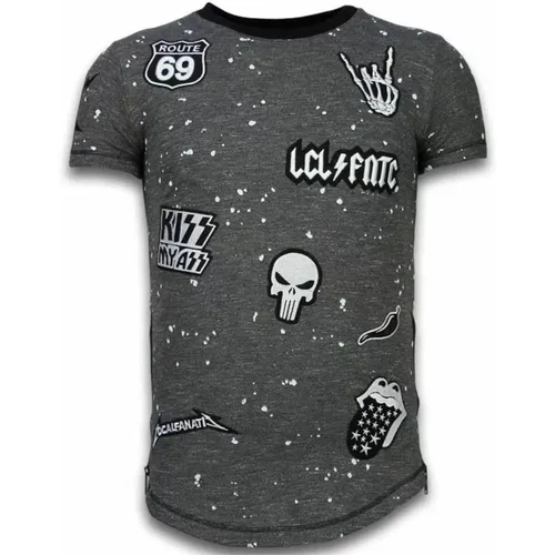 T Shirt Patches Rockstar - Herrenpullover - Lf-103/1Z , Herren, Größe: 2XL - Local Fanatic - Modalova