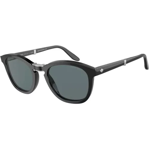 Folding Sunglasses /Blue , male, Sizes: 51 MM - Giorgio Armani - Modalova