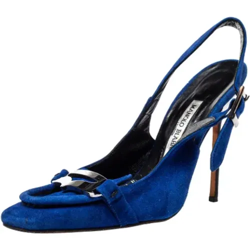 Pre-owned Suede sandals , female, Sizes: 6 1/2 UK - Manolo Blahnik Pre-owned - Modalova