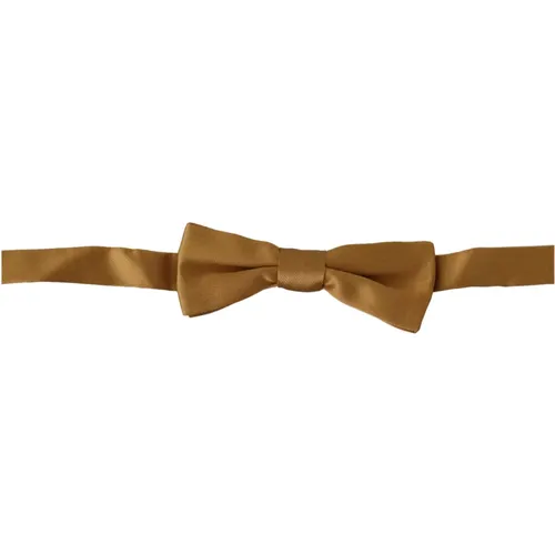 Gold Seiden Verstellbare Hals Papillon Fliege - Dolce & Gabbana - Modalova
