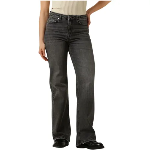 Dunkelgraue High Wide Y Jeans , Damen, Größe: W33 L32 - My Essential Wardrobe - Modalova