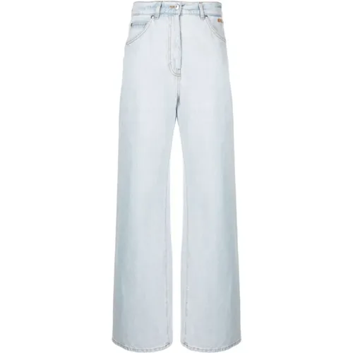 High Waist Wide Leg Jeans , Damen, Größe: XS - MSGM - Modalova