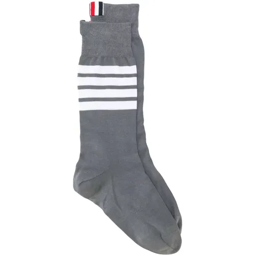 Bar Mid Calf Socks , female, Sizes: ONE SIZE - Thom Browne - Modalova