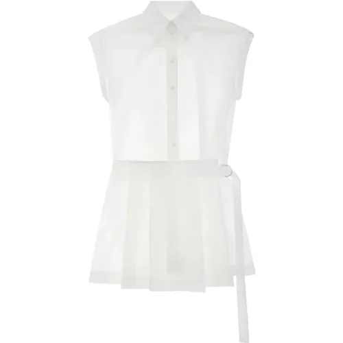 Pleated Mini Shirt Dress , female, Sizes: M, S - Helmut Lang - Modalova