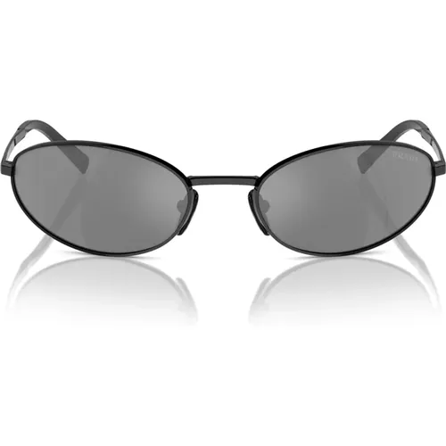 Elegante Ovale Sonnenbrille mit Logo , unisex, Größe: 59 MM - Prada - Modalova