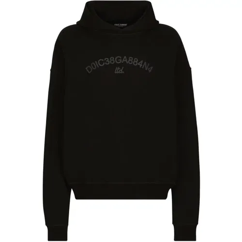 Classic Cotton Hoodie Sweater , male, Sizes: XS, L, S, M - Dolce & Gabbana - Modalova