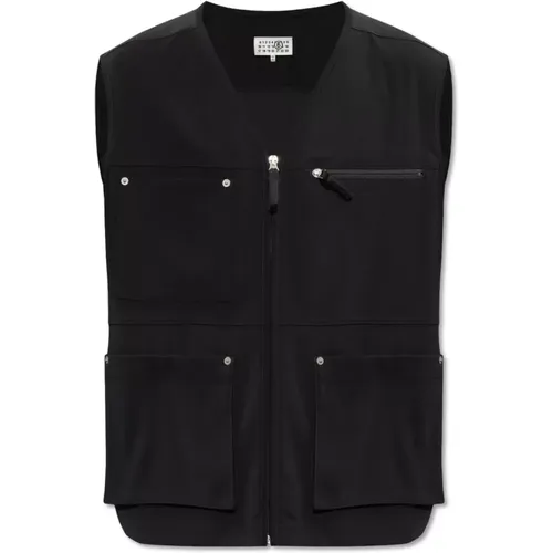 Vest with pockets , male, Sizes: M - MM6 Maison Margiela - Modalova