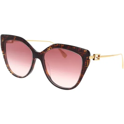 Glamouröse Oversized Cat-Eye Sonnenbrille , Damen, Größe: 57 MM - Fendi - Modalova